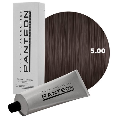 Panteon Color Collection Стойкая крем-краска для волос для профессионального применения, 5.00 тёмно-русый экстра panteon пантеон стойкая крем краска для волос 100 мл panteon 5 10 тёмно русый экстра пепельный