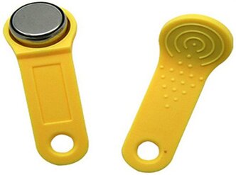 Ключ Touch memory DS RW-1990 желтый цвет (перезаписываемый) (DS 1990-RW желтый) | код 00088413 | SLINEX ( упак.4шт.)