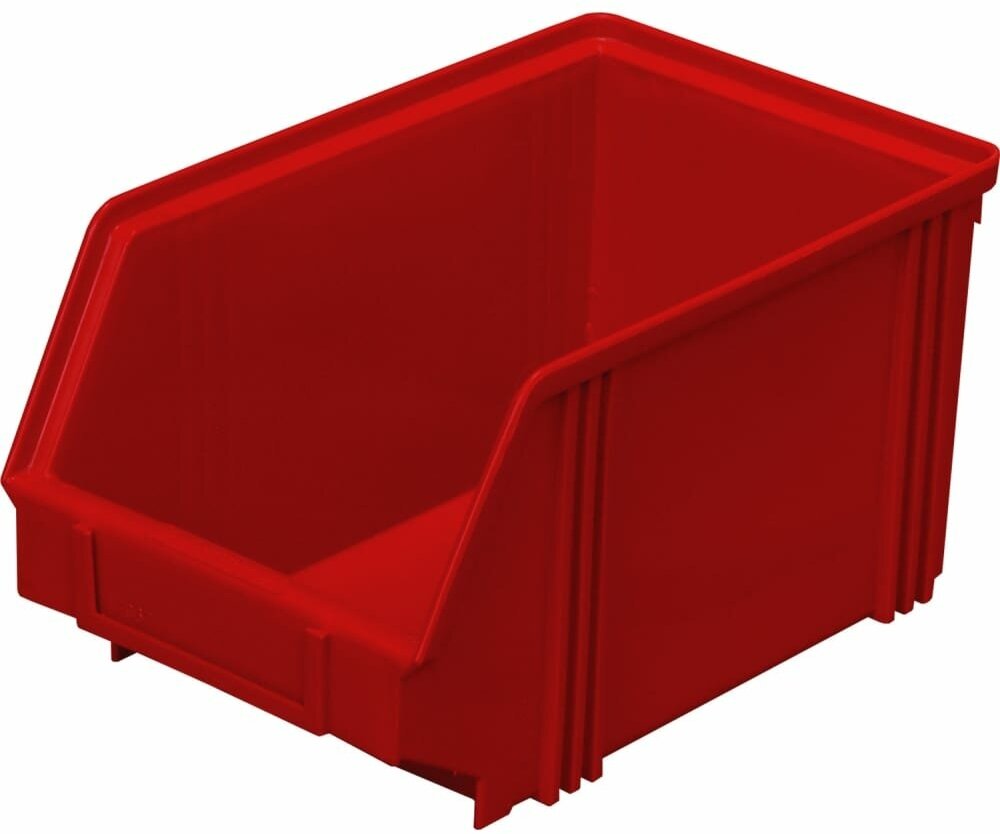 Ящик (лоток) универсальный, полипропилен, 250x148x130мм, красный - фотография № 2