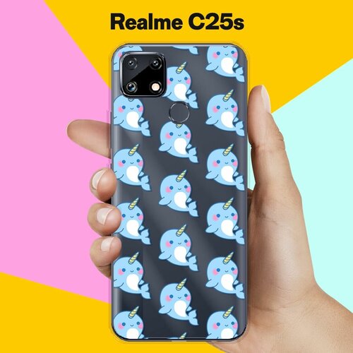 Силиконовый чехол на realme C25s Кит-единорог / для Реалми Ц25с