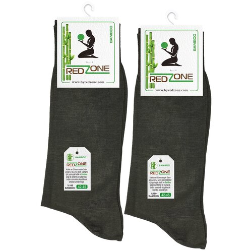 фото Носки redzone мужские, комплект носков - 2 пары, бамбук, темно-зеленые, р. 42-45