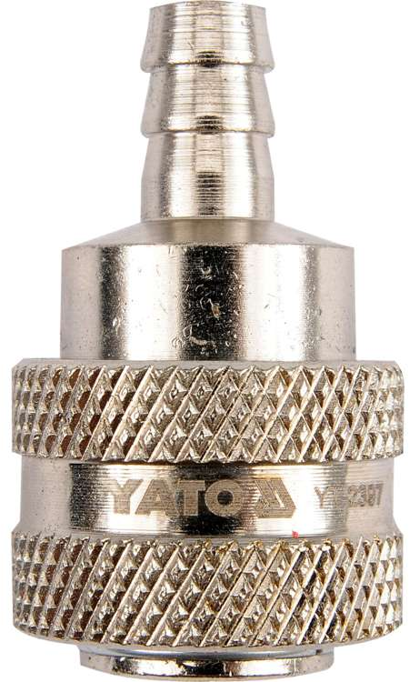 YATO YT-2397 соединитель быстроразъемный прямой, мама-елочка 3 / 8 inch, с клапаном сталь