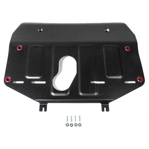 фото Защита картера и кпп автоброня для geely atlas 2018-н.в., штампованная, сталь 1.8 мм, с крепежом, 111.01914.1