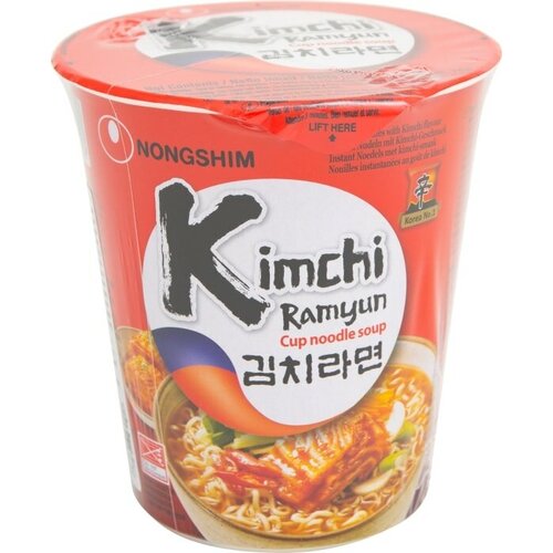 Лапша Nongshim Kimchi (Нонгшим Кимчи Рамен), быстрого приготовления, 75 г