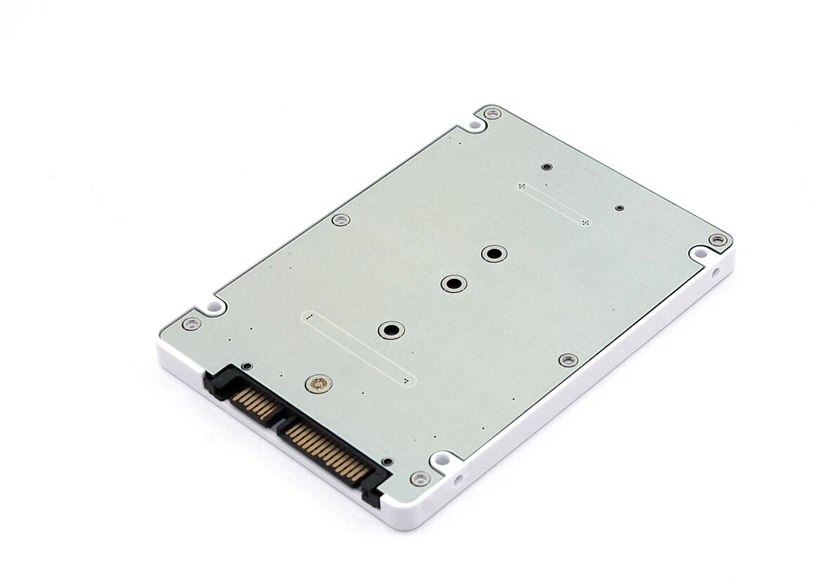 Бокс для SSD диска MSATA с выходом SATA пластиковый, белый