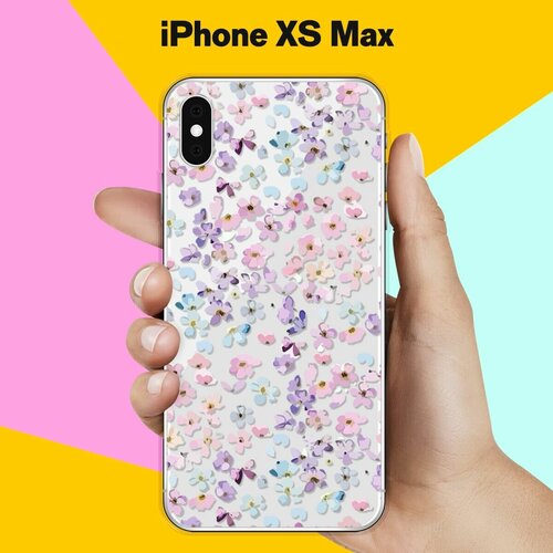 Силиконовый чехол Цветочки на Apple iPhone Xs Max силиконовый чехол цветочки на apple iphone 12