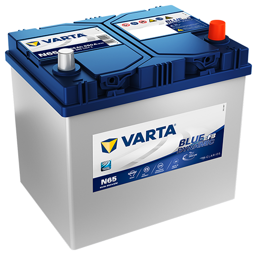 Аккумулятор автомобильный VARTA Blue dynamic EFB JIS 565 501 065 N65 65.0 Ah 650 A ОП (232x173x225) D23L 232x173x225
