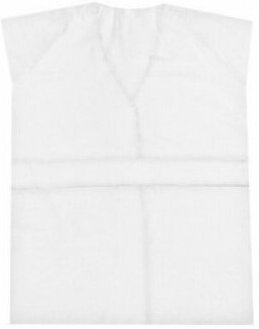 Халат-кимоно без рукавов IGRObeauty, SMS, белый, 25 г/м2, 10 шт