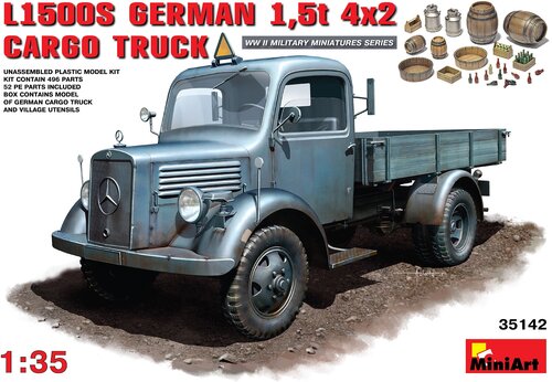 Сборная модель MINIART немецкий грузовик L-1500S 1,5T 4x2 1:35 (35142)