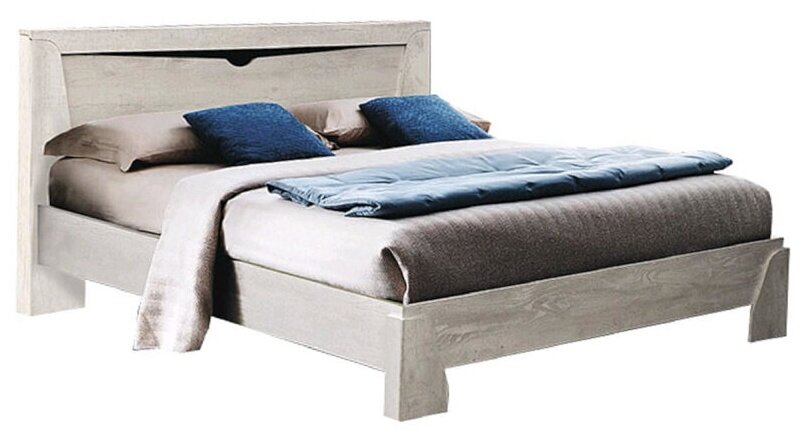 Кровать Олимп Лючия бетон пайн белый 213.4х127.8х86.4 см - фотография № 1