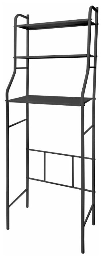 фото Исток Стеллаж в ванную комнату узкий арт. СВУ02 цв. черный