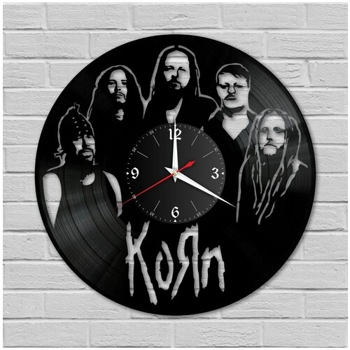 Настенные часы из виниловой пластинки Korn/виниловые/из винила/часы пластинка/ретро часы