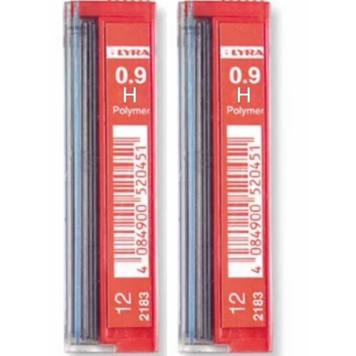 Грифели для механических карандашей с полимером LYRA POLYMER диаметр 09 мм Н - 2 шт 360₽