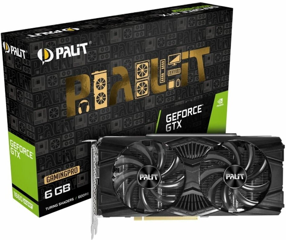 Видеокарта Palit GTX1660SUPER GP 6GB GDDR6 192bit (GamingPro NE6166S018J9-1160A-1)