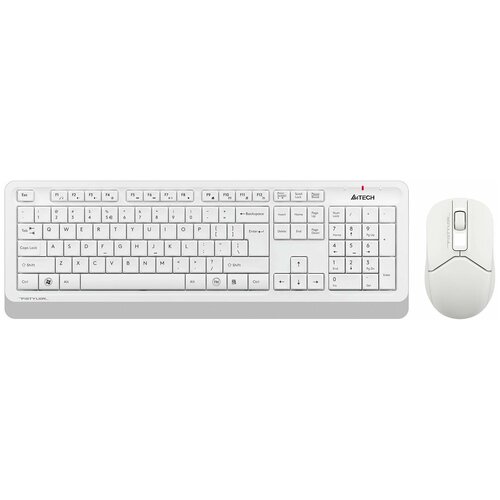 Клавиатура + мышь A4Tech Fstyler FG1012 клав:белый мышь:белый USB беспроводная Multimedia