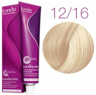 Londa Color стойкая крем-краска, 12/16 специальный блонд пепельно-фиолетовый, 60мл