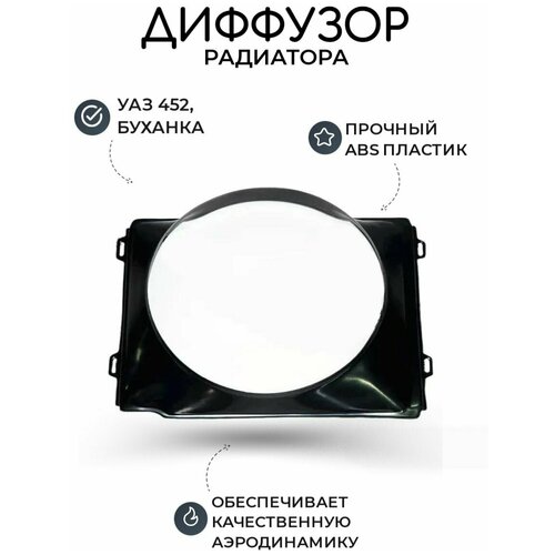 Диффузор радиатора УАЗ 452, Буханка (кожух вентилятора) АБС