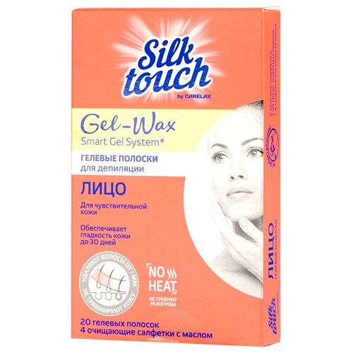 Купить Carelax восковые полоски Silk Touch Gel-Wax для лица 20 шт.