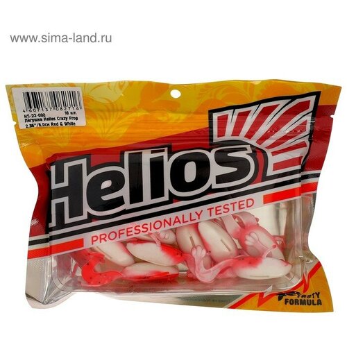 Лягушка Helios Crazy Frog Red & White, 6 см, 10 шт. (HS-22-003) лягушка helios crazy frog 2 36 6 0 см 10шт цвет белый красный