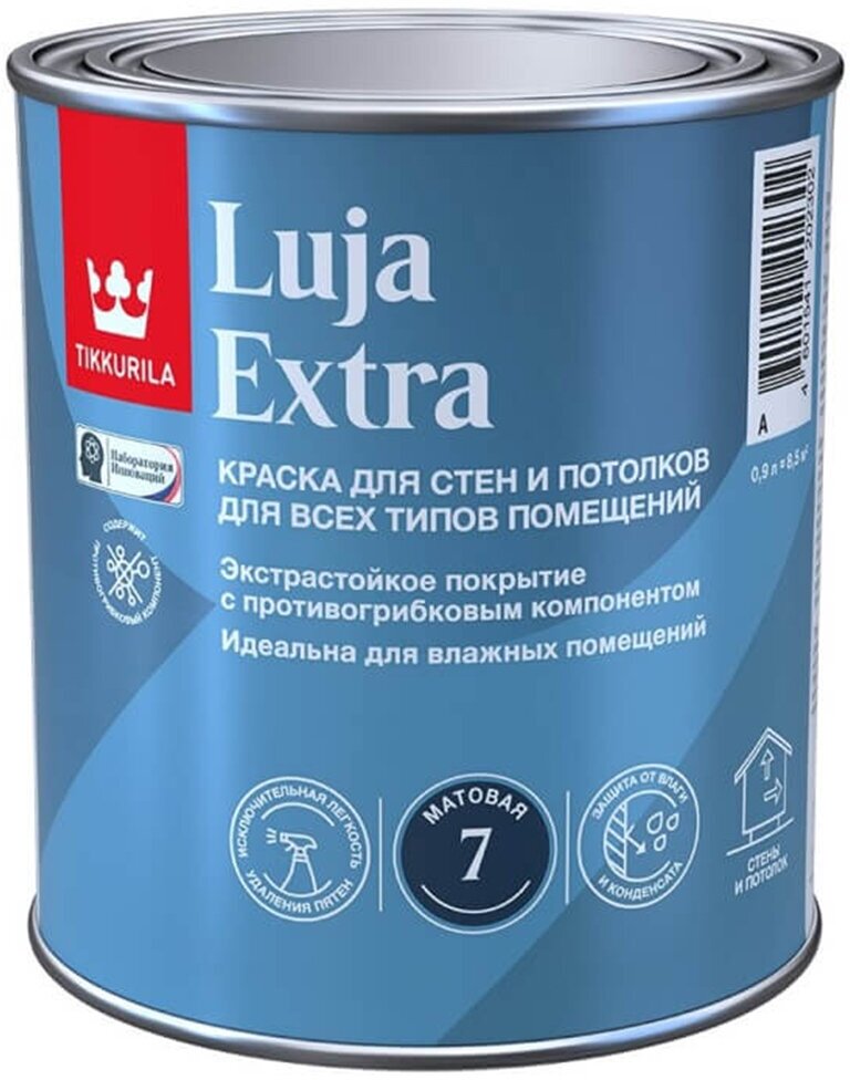 Краска экстра-стойкая матовая LUJA EXTRA База C 0,9л - фотография № 1