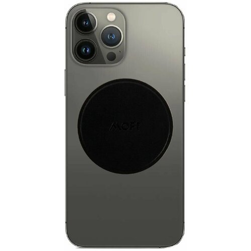 Держатель-подставка из веганской кожи с поддержкой MagSafe MOFT Snap Phone Grip & Stand (Чёрный янтарь / Jet Black)