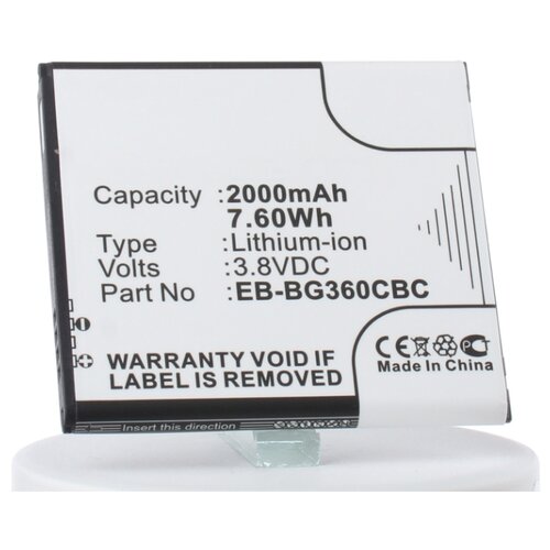 фото Аккумулятор ibatt ib-b1-m2715 2000mah для samsung eb-bg360cbe, eb-bg360cbc, eb-bg360bbe
