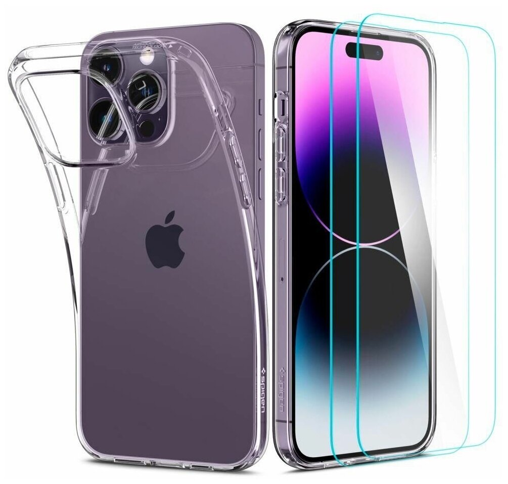 Комплект Spigen Crystal Pack (ACS04849) для Apple iPhone 14 Pro Max (Clear)