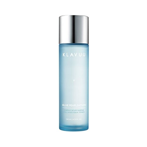 KLAVUU Тонер увлажняющий с коллагеном Blue Pearlasation Oneday 8cups Marine Collagen Aqua, 140 мл увлажняющий и успокаивающий тонер для лица klavuu blue pearlsation oneday 8cups marine collagen aqua toner 140 мл