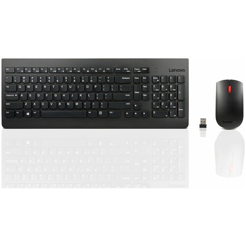 клавиатура мышь logitech combo mk470 клав белый серый мышь белый usb беспроводная slim Клавиатура + мышь Lenovo Combo 4X30M39487 клав: черный мышь: черный USB беспроводная