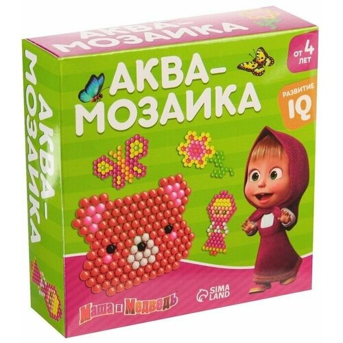 Аквамозаика для детей Маша и Медведь, 4 фигурки