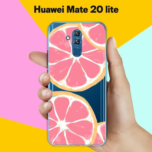 Силиконовый чехол на Huawei Mate 20 lite Грейпфрут / для Хуавей Мейт 20 Лайт силиконовый чехол на huawei mate 20 lite фиолетовые цветы для хуавей мейт 20 лайт