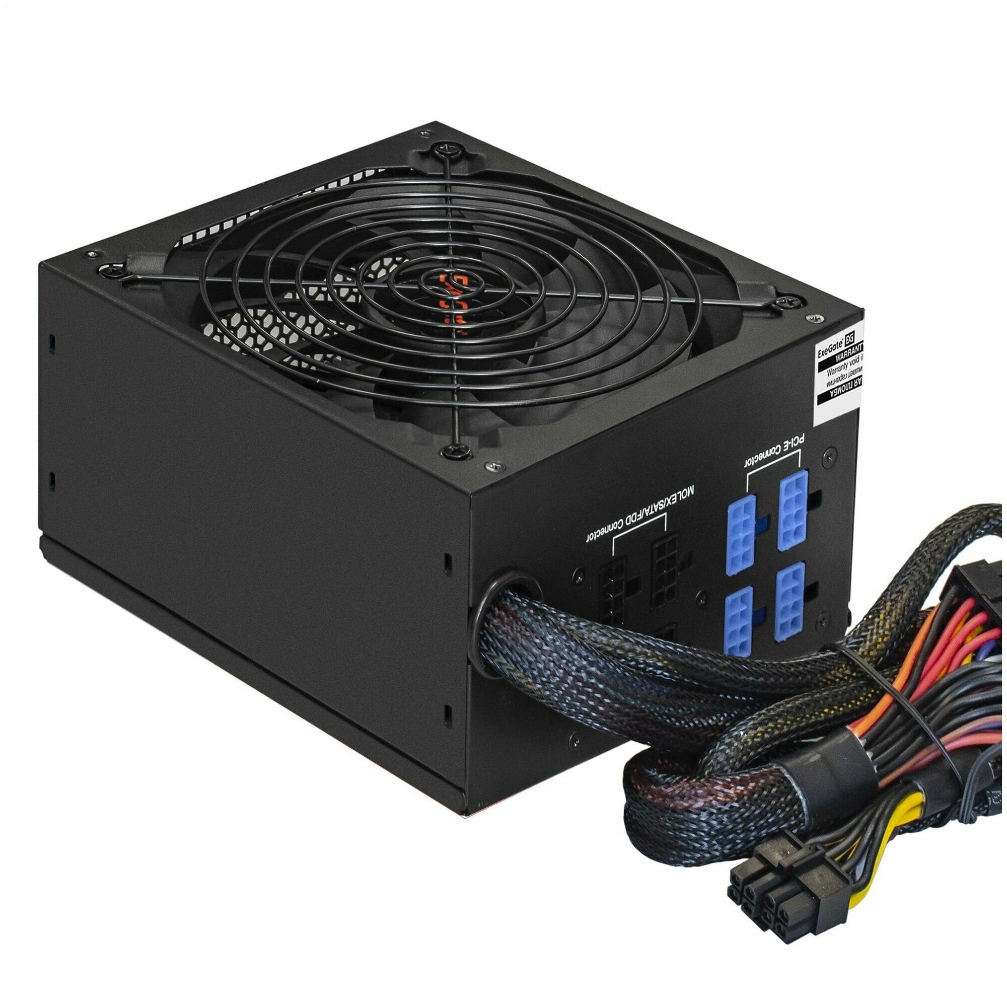 Блок питания ATX Exegate EX292215RUS 1100W (for 3U+ cases, КПД 82% (80 PLUS), 14cm fan, 24pin, 2(4+4)pin, 6xPCIe, 8xSATA, 4xIDE, Ca - фото №3