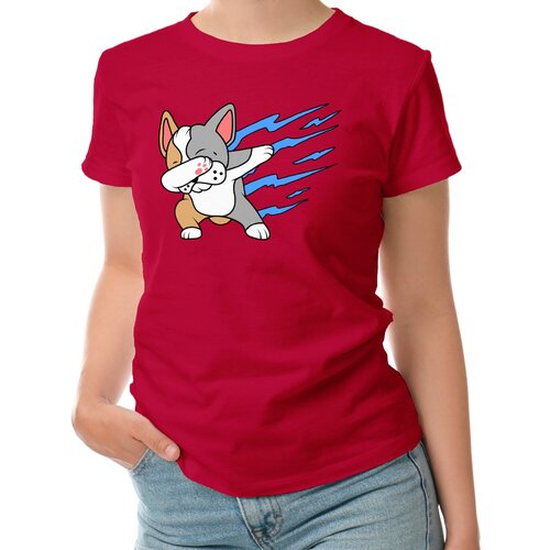 фото Женская футболка «бульдог» (2xl, белый) roly