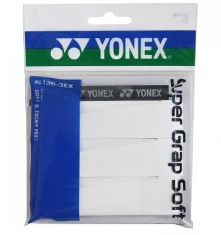 Обмотка для ручки ракетки Yonex Overgrip Super Grap Soft x3 White AC136EX-3