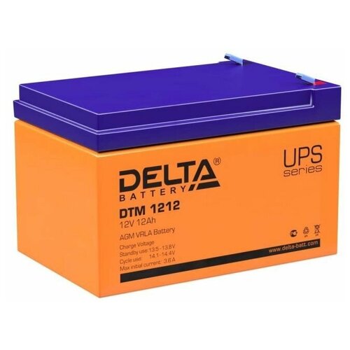 Аккумуляторная батарея для ИБП Delta DTM 1212 12В, 12Ач аккумуляторная батарея delta battery dtm 1255 i