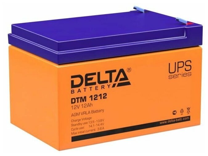 Аккумуляторная батарея для ИБП Delta DTM 1212 12В, 12Ач