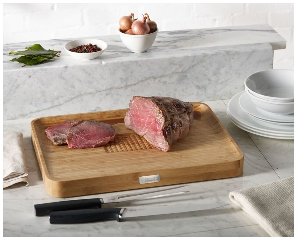 Изображение Доска разделочная двусторонняя Cut & Carve Bamboo