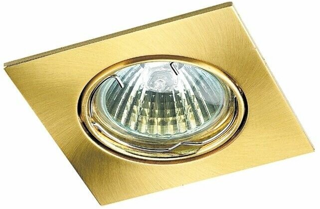Встраиваемый поворотный светильник NOVOTECH QUADRO 369107 1ХGX5.3Х50W;золото;золото - фотография № 4