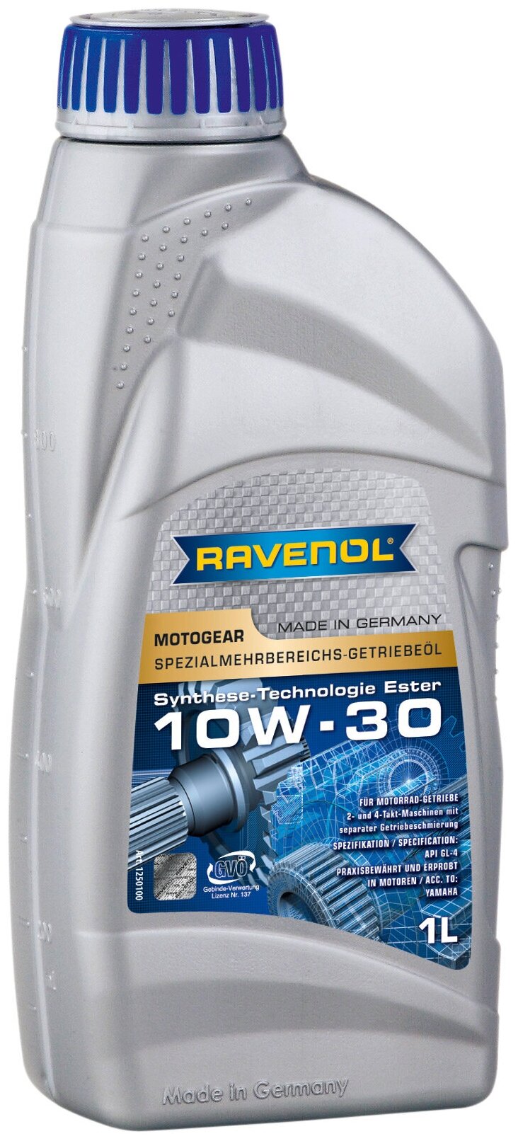 Трансмиссионное масло RAVENOL Motogear SAE 10W-30 GL-4 (1л) new