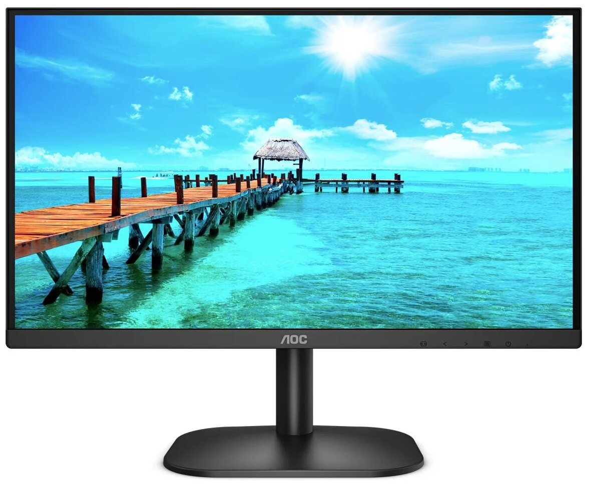 LCD AOC 23.8" 24B2XDA черный {IPS 1920x1080 75Hz 4ms 16:9 250cd 178/178 1000:1 8bit(6bit+FRC) D-Sub DVI HDMI1.4 2x2W A