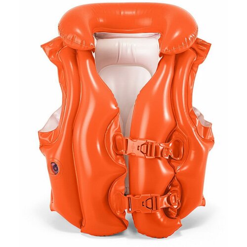 Жилет надувной INTEX Deluxe Swim Vest (Делюкс), 3-6лет, оранжевый жилет надувной intex deluxe swim vest делюкс 3 6лет оранжевый int58671np