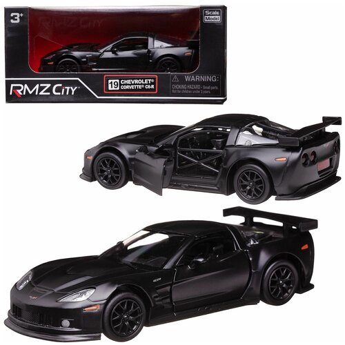 Машинка металлическая Uni-Fortune RMZ City 1:32 Chevrolet Corvette C6. R, инерционная, серый матовый ц машинка металлическая uni fortune rmz city 1 32 chevrolet corvette c6 r инерционная цвет желтый ме