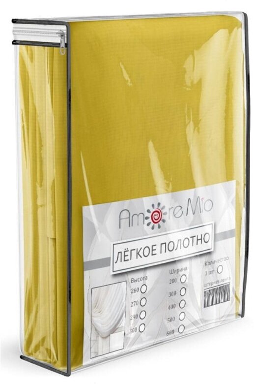 Тюль Amore Mio RR 109 300*270 см желтый IP - фотография № 13