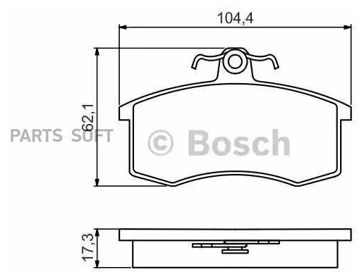 Колодки торм. пер. BOSCH / арт. 0986495214 - (1 шт)