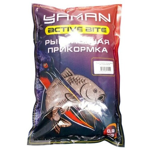 Прикормка Active Bite, карп, чёрная смородина, коричневый, 900 г