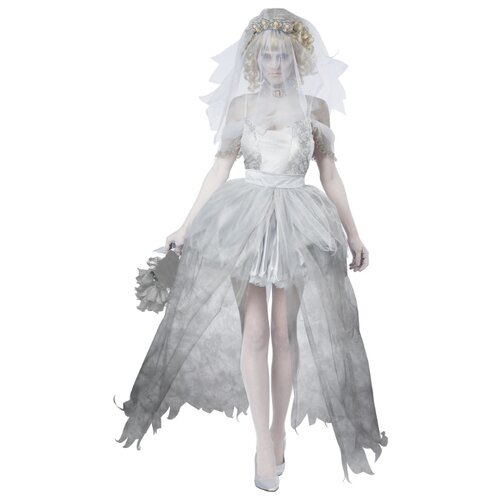фото Костюм призрак-невеста с фатой взрослый, m (44-46) california costumes