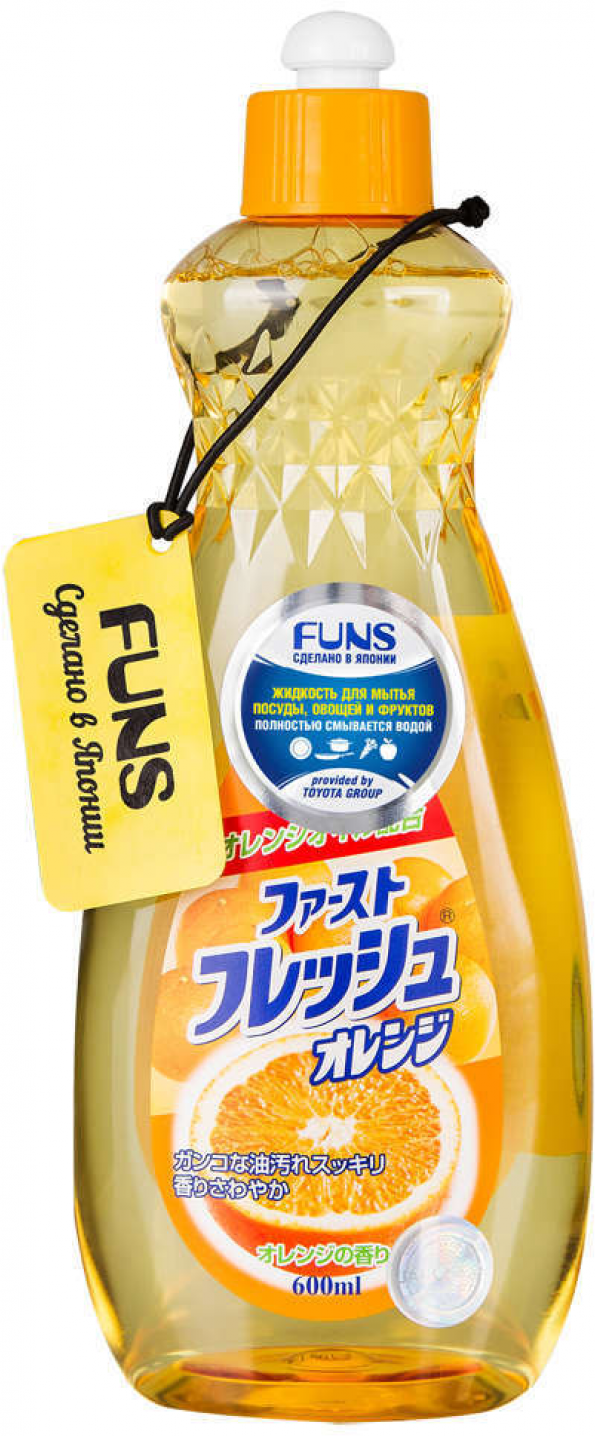 Funs Жидкость для мытья посуды, аромат апельсина, 600 мл (Funs, ) - фото №5