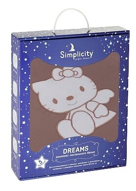 Simplicity комплект постельного белья Dreams Cat Love (5 предметов) капучино