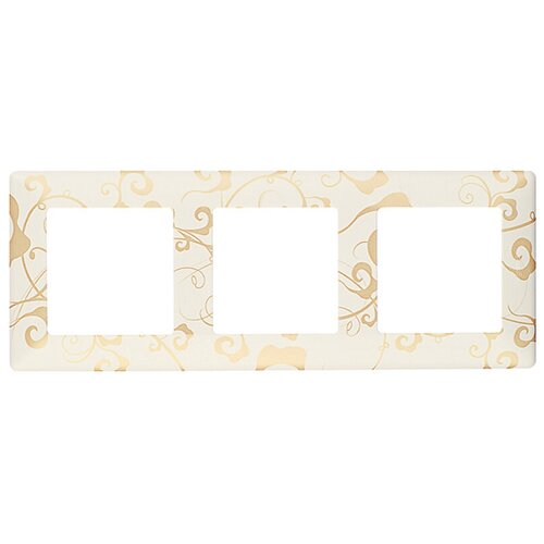 Рамка Valena LIFE 754103 трехместная универсальная ампир белый