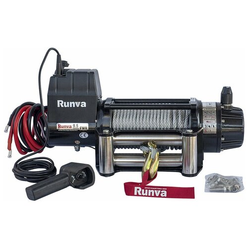 Лебедка Runva EWB 9500 S, 4300 кг, 12V, стальной трос